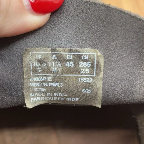 Clarks Colehill Wally Chukka Boots Gray Nubuck Leather Men’s Size 11.5 M