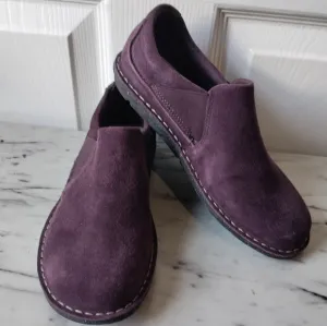 Clarks Collection women's suede Slip-On Shoes Tamitha Gwyn Aubergine siz…