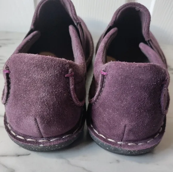 Clarks Collection women's suede Slip-On Shoes Tamitha Gwyn Aubergine siz…
