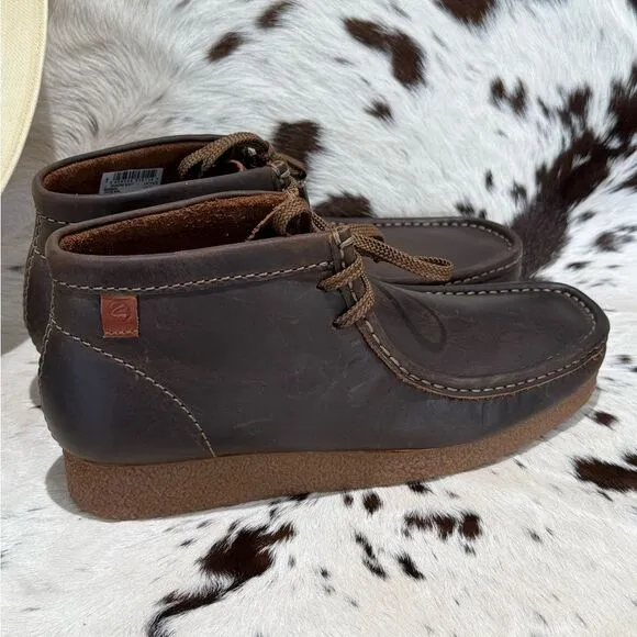 Clarks Shacre 59436 Men's Brown Leather Casual Ankle Chukka Boots B70