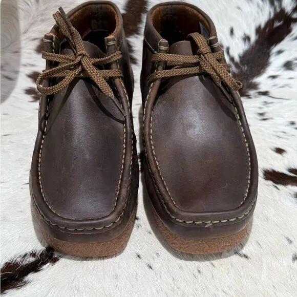 Clarks Shacre 59436 Men's Brown Leather Casual Ankle Chukka Boots B70