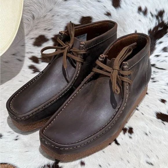 Clarks Shacre 59436 Men's Brown Leather Casual Ankle Chukka Boots B70