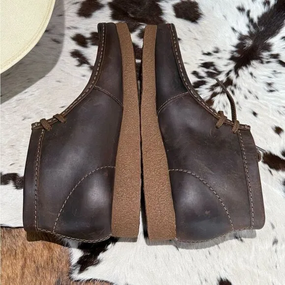 Clarks Shacre 59436 Men's Brown Leather Casual Ankle Chukka Boots B70