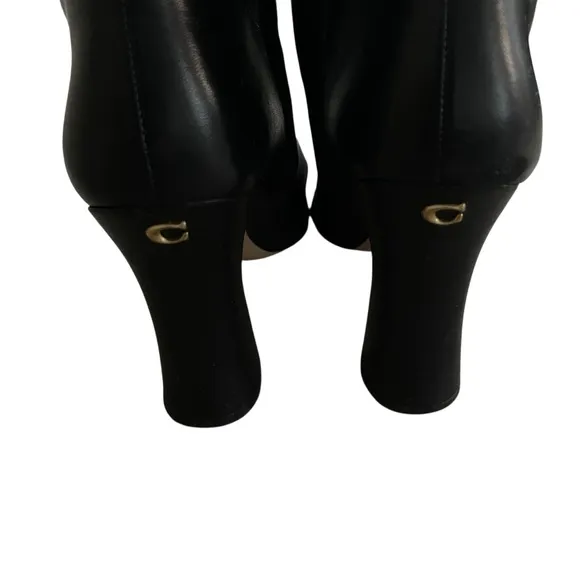 Coach Cece Carter Point Toe Leather Bootie Women Size 9