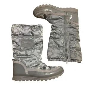 Coach Gray Winter Boots-Signature Print Style Demure A7013-  Size 7