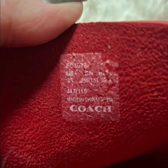 Coach Red Rain &amp; Snow Boots with Embossed Design