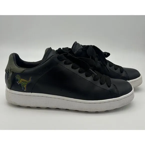 COACH Rexy Trex C101 Black Leather Lace up Sneakers Men’s Size 10 D