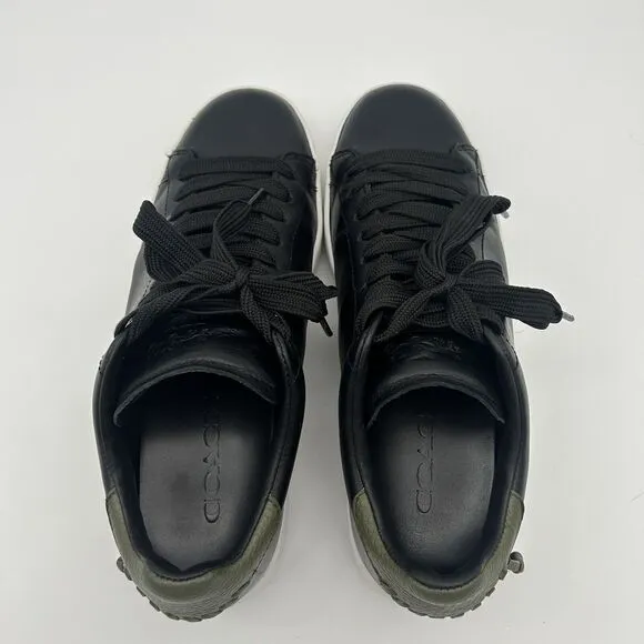COACH Rexy Trex C101 Black Leather Lace up Sneakers Men’s Size 10 D