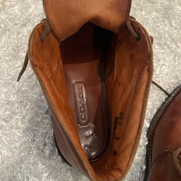 COACH Women’s Brown Smooth Leather Chukka Boots