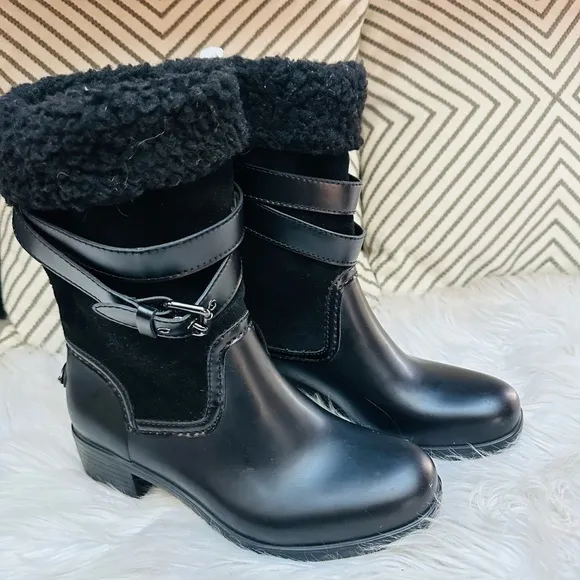Coach Zena Black Snow &amp; Rain Boot