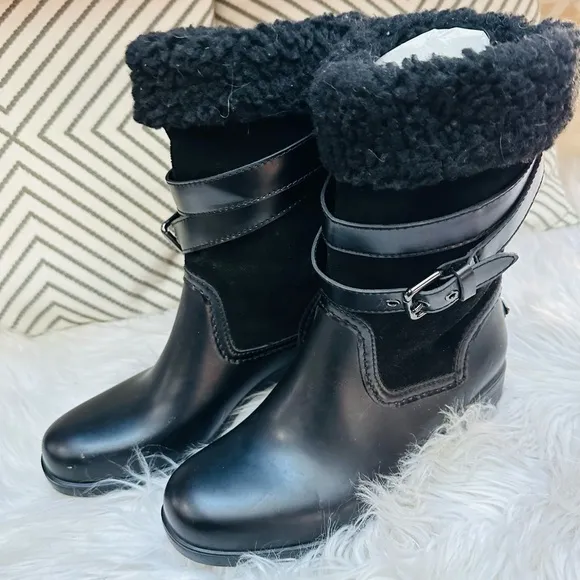 Coach Zena Black Snow &amp; Rain Boot