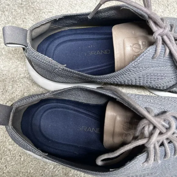 Cole Haan 3.Zerogrand Knit Wingtip Sneakers Size 8.5 Oxford Casual Shoes Gray