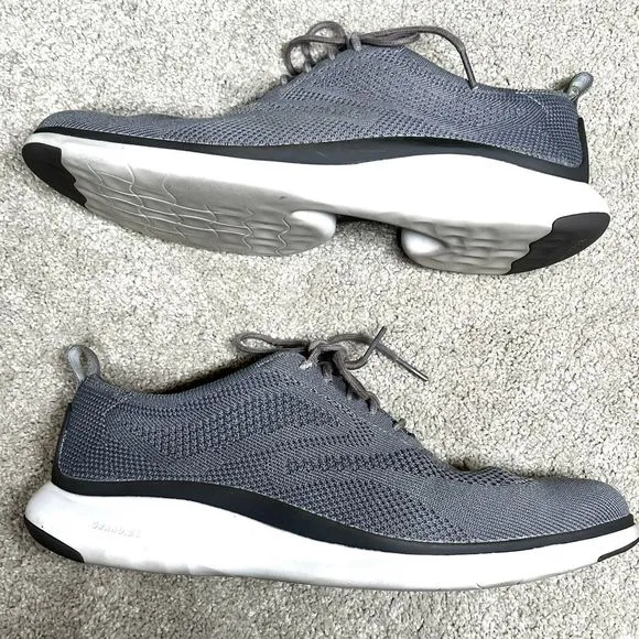 Cole Haan 3.Zerogrand Knit Wingtip Sneakers Size 8.5 Oxford Casual Shoes Gray