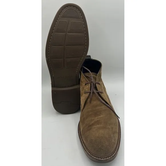 Cole Haan Adam's Grand Chukka C24377 Suede Ankle Boots Brown Men's Size 11.5
