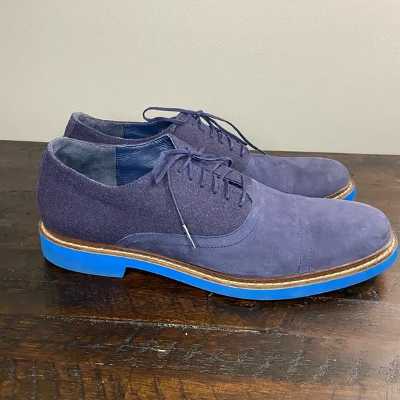 Cole Haan Air Harrison Men's Shoes Navy Blue Oxford Cap Toe Size 12