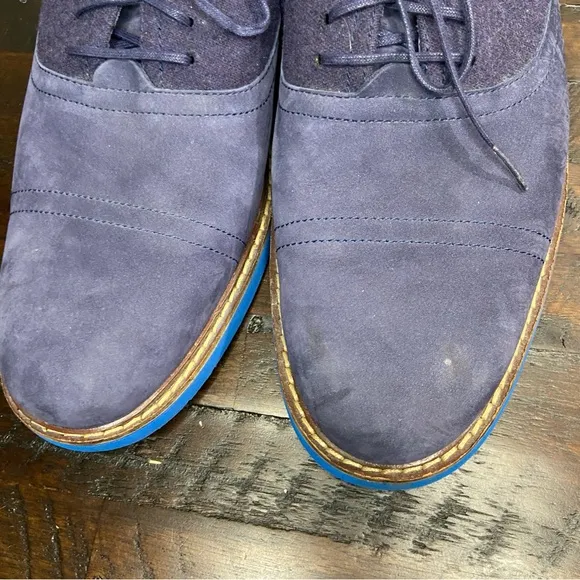 Cole Haan Air Harrison Men's Shoes Navy Blue Oxford Cap Toe Size 12