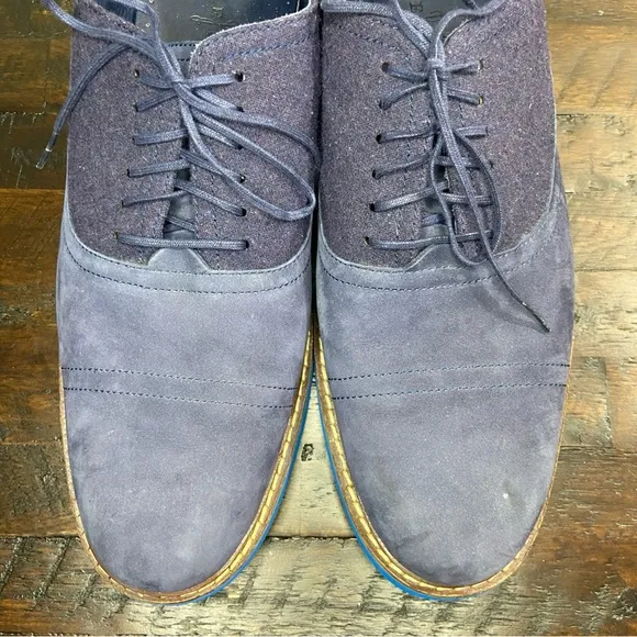 Cole Haan Air Harrison Men's Shoes Navy Blue Oxford Cap Toe Size 12