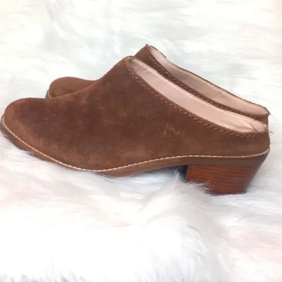 Cole Haan Andi Suede Mule Shoes Slip On Size 9B