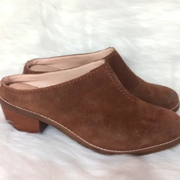 Cole Haan Andi Suede Mule Shoes Slip On Size 9B