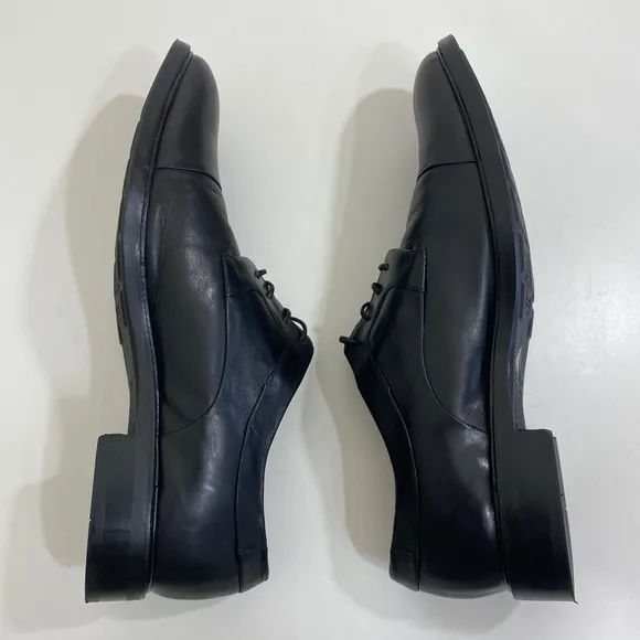 Cole Haan Grand Mens 13 Shoes Cap Toe Oxford Derby Black Lace Up