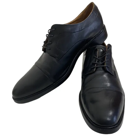 Cole Haan Grand Mens 13 Shoes Cap Toe Oxford Derby Black Lace Up