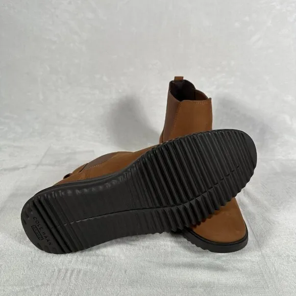 Cole Haan Grand Plus Chelsea Boots Men Size 11.5 Lumber Java Brown C38789 NWB