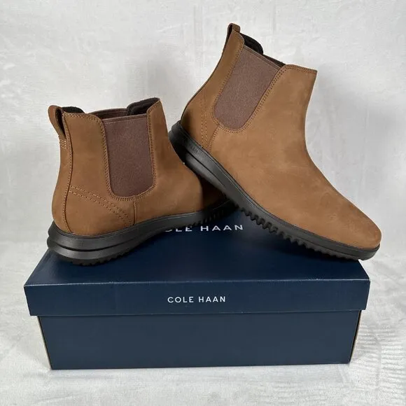 Cole Haan Grand Plus Chelsea Boots Men Size 13 M Lumber Java Brown C38789 NWB