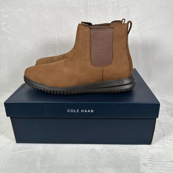 Cole Haan Grand Plus Chelsea Boots Men Size 13 M Lumber Java Brown C38789 NWB