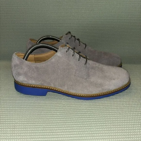 Cole Haan Great Jones Plain Toe Suede Oxford Shoes Men’s Size 9.5 C12163 Gray