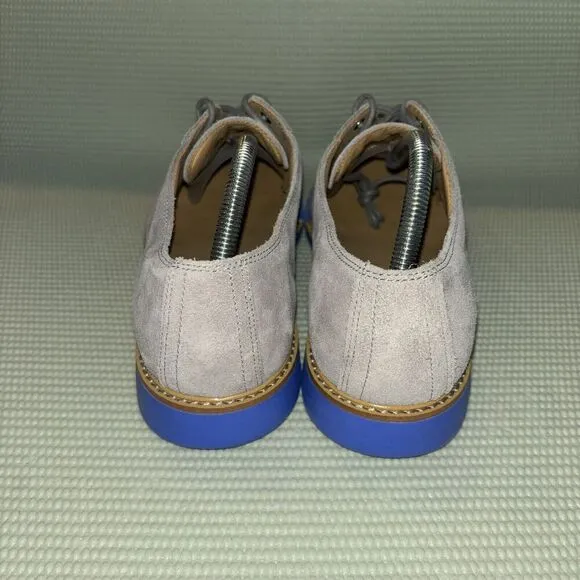 Cole Haan Great Jones Plain Toe Suede Oxford Shoes Men’s Size 9.5 C12163 Gray