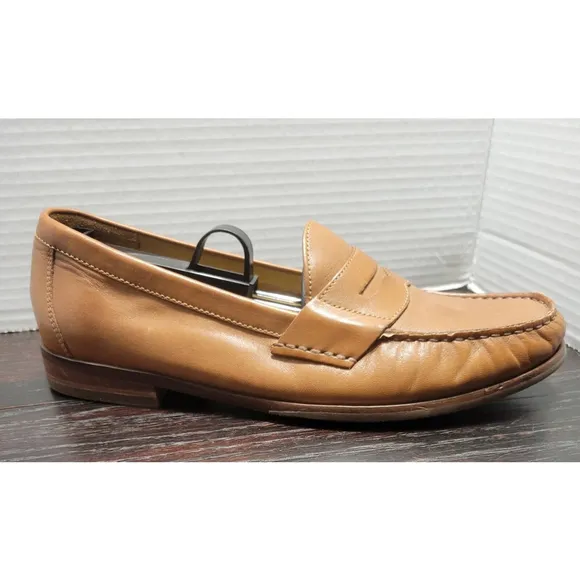 Cole Haan Mens 8.5 Brown Penny Loafers Classic Leather Casual Dress Ascot C12461
