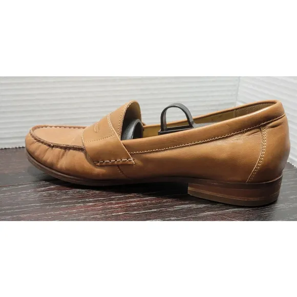 Cole Haan Mens 8.5 Brown Penny Loafers Classic Leather Casual Dress Ascot C12461