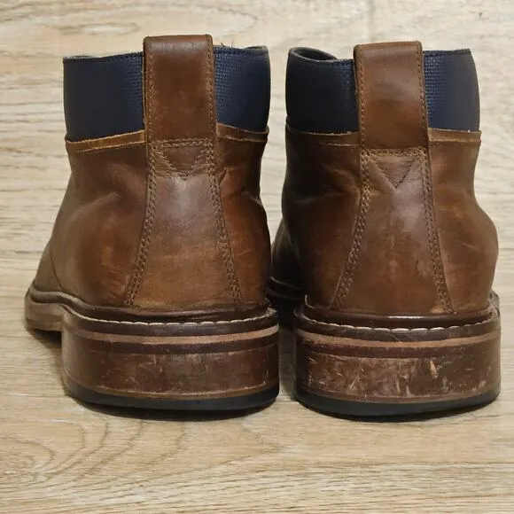 Cole Haan Mens Colton Chukka Boot Size 10M Brown Leather Plain Toe Lace Up Shoes