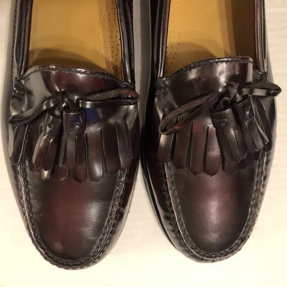 Cole Haan men's leather tassel slip on dress shoes  size: 11.5D