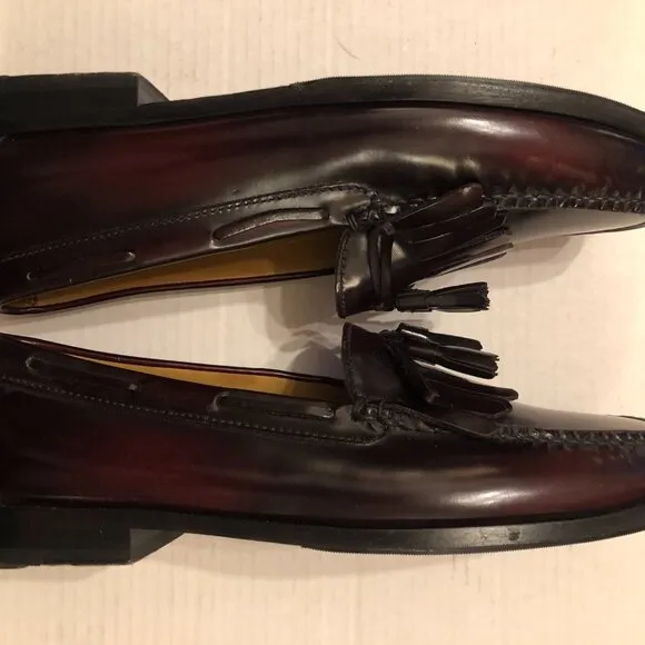 Cole Haan men's leather tassel slip on dress shoes  size: 11.5D