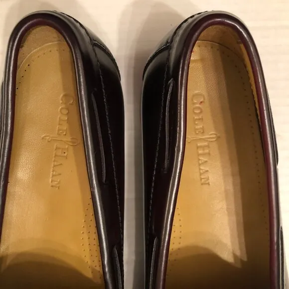Cole Haan men's leather tassel slip on dress shoes  size: 11.5D