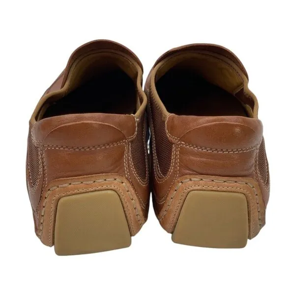 *Cole Haan Mens Shoes Size 9.5 Brown Leather Casual Comfort Loafer Driving Moc