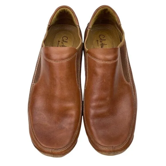 *Cole Haan Mens Shoes Size 9.5 Brown Leather Casual Comfort Loafer Driving Moc