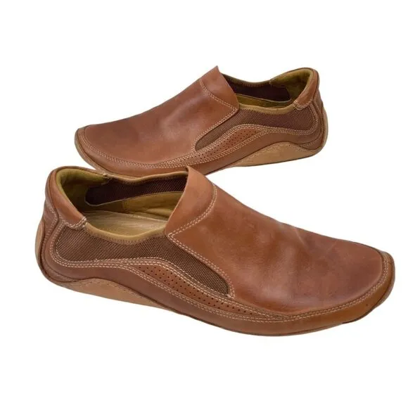 *Cole Haan Mens Shoes Size 9.5 Brown Leather Casual Comfort Loafer Driving Moc