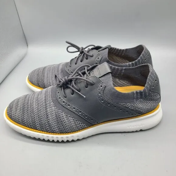 Cole Haan Stitchlite Grand Shoes Gray Mens Size 9 Wingtip Oxford Knit C25308