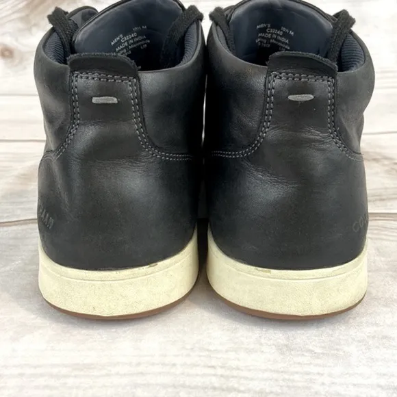 Cole Haan Vartan 2.0 Black Leather Lace Up Ankle Boots Men’s Size 10.5M