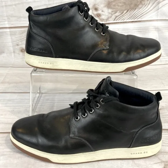 Cole Haan Vartan 2.0 Black Leather Lace Up Ankle Boots Men’s Size 10.5M