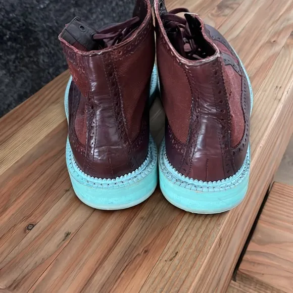 COLE HAAN X NIKE AIR MENS LEATHER &amp; CANVAS BOOTS Size 9.5 MENS