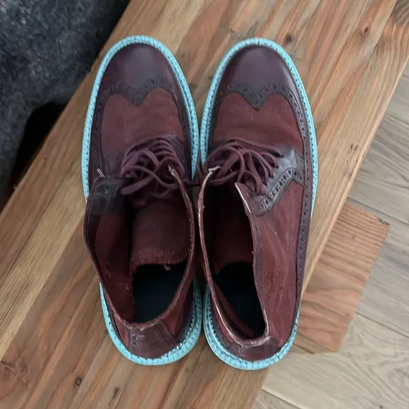 COLE HAAN X NIKE AIR MENS LEATHER &amp; CANVAS BOOTS Size 9.5 MENS