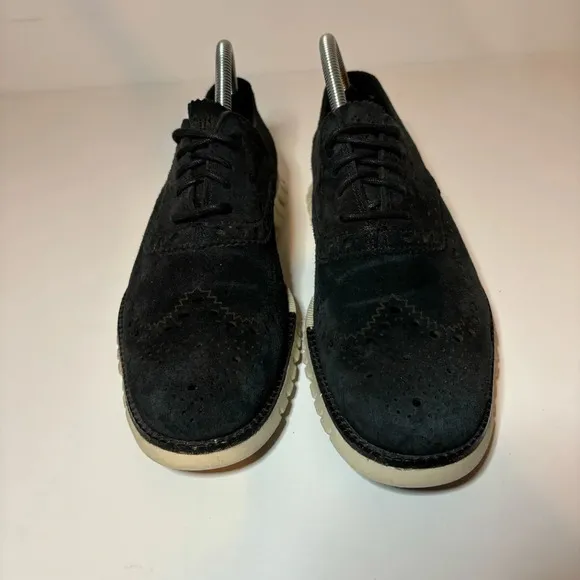 Cole Haan Zerogrand Oxford Wingtip Casual Shoes Leather Black Suede Mens 7M