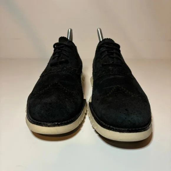 Cole Haan Zerogrand Oxford Wingtip Casual Shoes Leather Black Suede Mens 7M