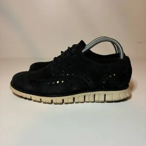 Cole Haan Zerogrand Oxford Wingtip Casual Shoes Leather Black Suede Mens 7M
