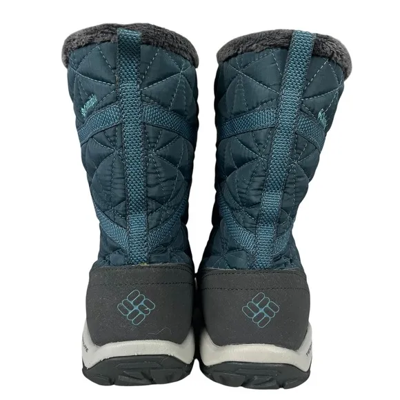Columbia Boot Womens 7 Cascara Blue Waterproof Insulated Winter Snow Lace Up