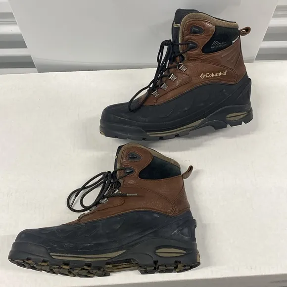 COLUMBIA BUGABOOTOO Thermolite Waterproof  BROWN &amp; Black Snow Boots VGUC Size 10