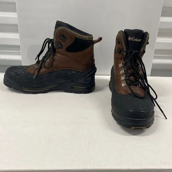COLUMBIA BUGABOOTOO Thermolite Waterproof  BROWN &amp; Black Snow Boots VGUC Size 10